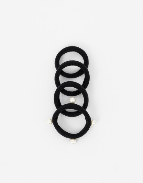 Gomitas Elásticas Sets Perlas Set De Gomitas De Perlitas - Negro