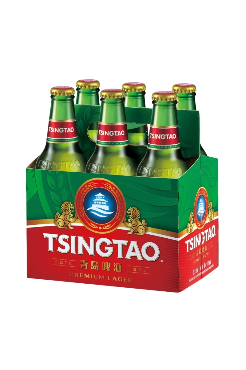TSINGTAO Cerveza botella 330ml 6 pack TSINGTAO Cerveza botella 330ml 6 pack