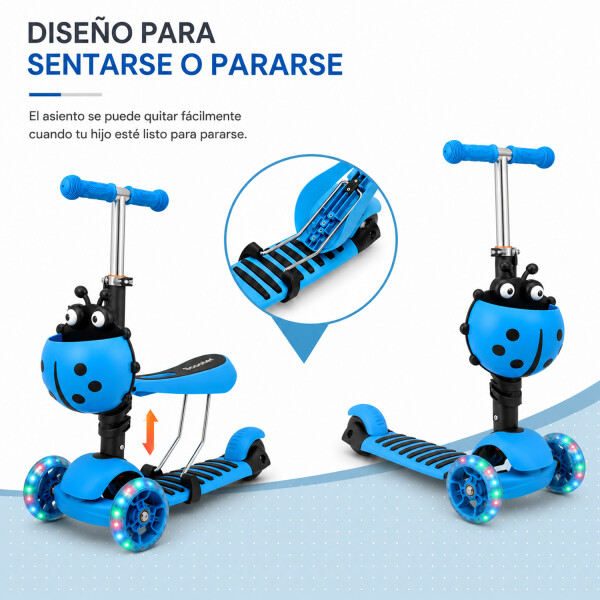 Tripatin Infantil 3 En 1 Luces Led Con Altura Regulable Yj-310 TRIPATIN 3EN1 YJ-310