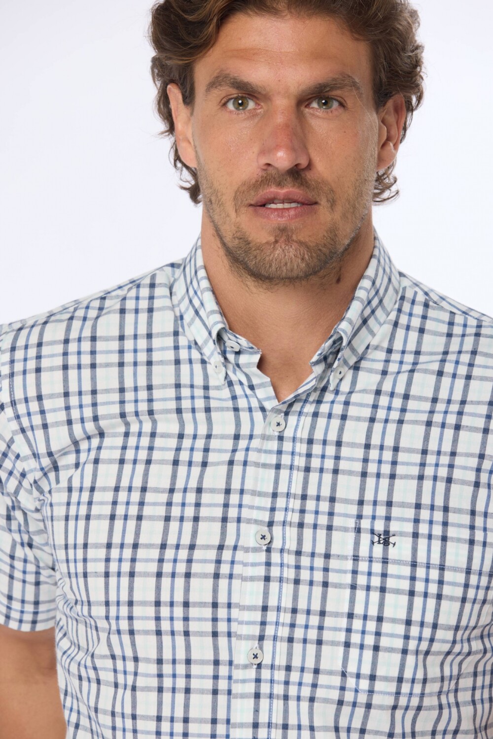 CAMISA SPORT A CUADROS Azul