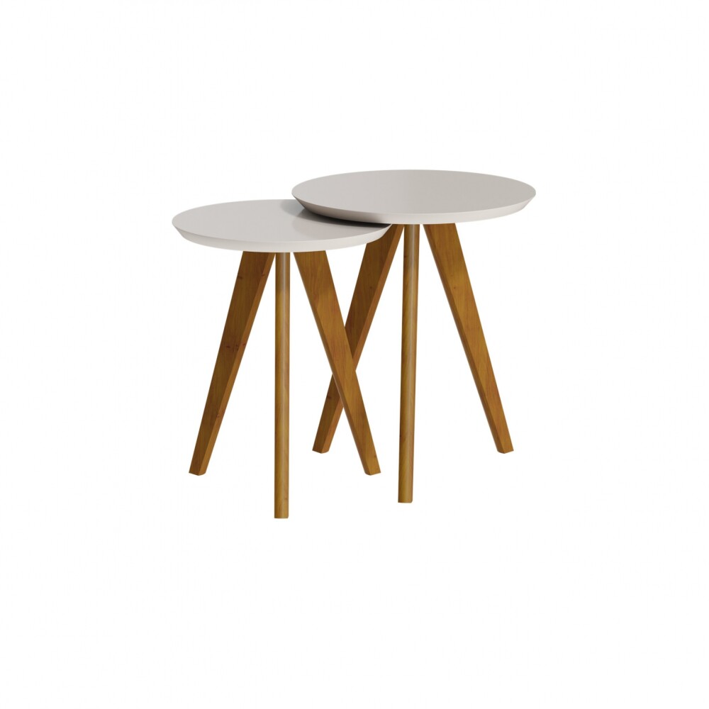 Mesa Lateral Classic - Conjunto - Línea Manhattan Blanco