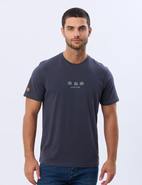 REMERA BORDADA Azul
