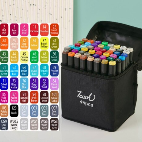 Set De 48 Marcadores Resaltadores Con Doble Punta + Estuche Set De 48 Marcadores Resaltadores Con Doble Punta + Estuche