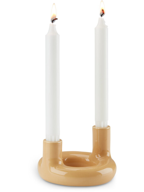 Candelabro JIM Ø13xA9cm amarillo Candelabro JIM Ø13xA9cm amarillo