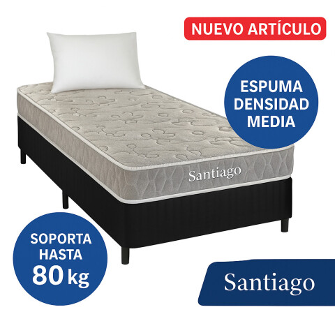 Sommier SANTIAGO -1 Plaza - Espuma Densidad Media - Hasta 80 Kg Sommier SANTIAGO -1 Plaza - Espuma Densidad Media - Hasta 80 Kg