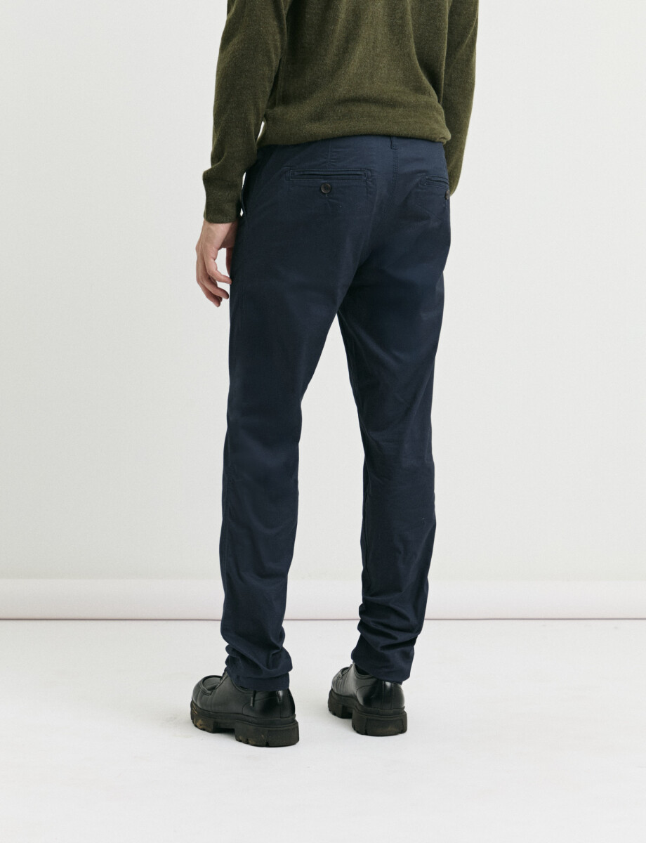 080575 PANTALON HARRINGTON LABEL Azul Oscuro