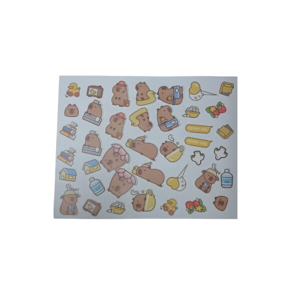Stickers capibara 40pcs diseño 3