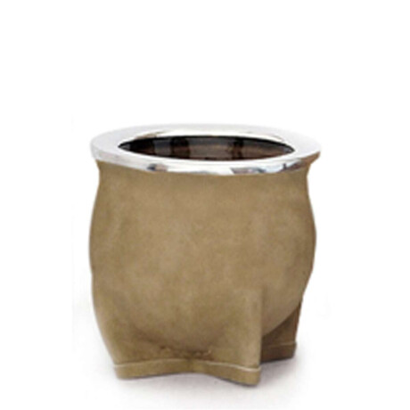 Mate de Cerámica Chico delta Beige Engrasado