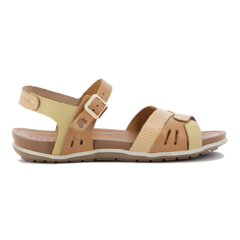 Sandalia Country Mujer Tiras Cruzadas Con Pulsera Nuez