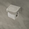 Porta rollo papel higiénico con adhesivo Blanco
