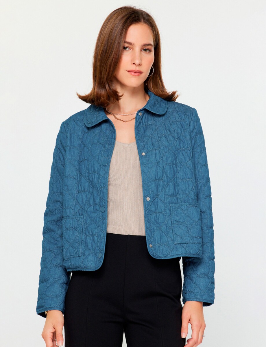 Chaqueta Bordada - Azul 