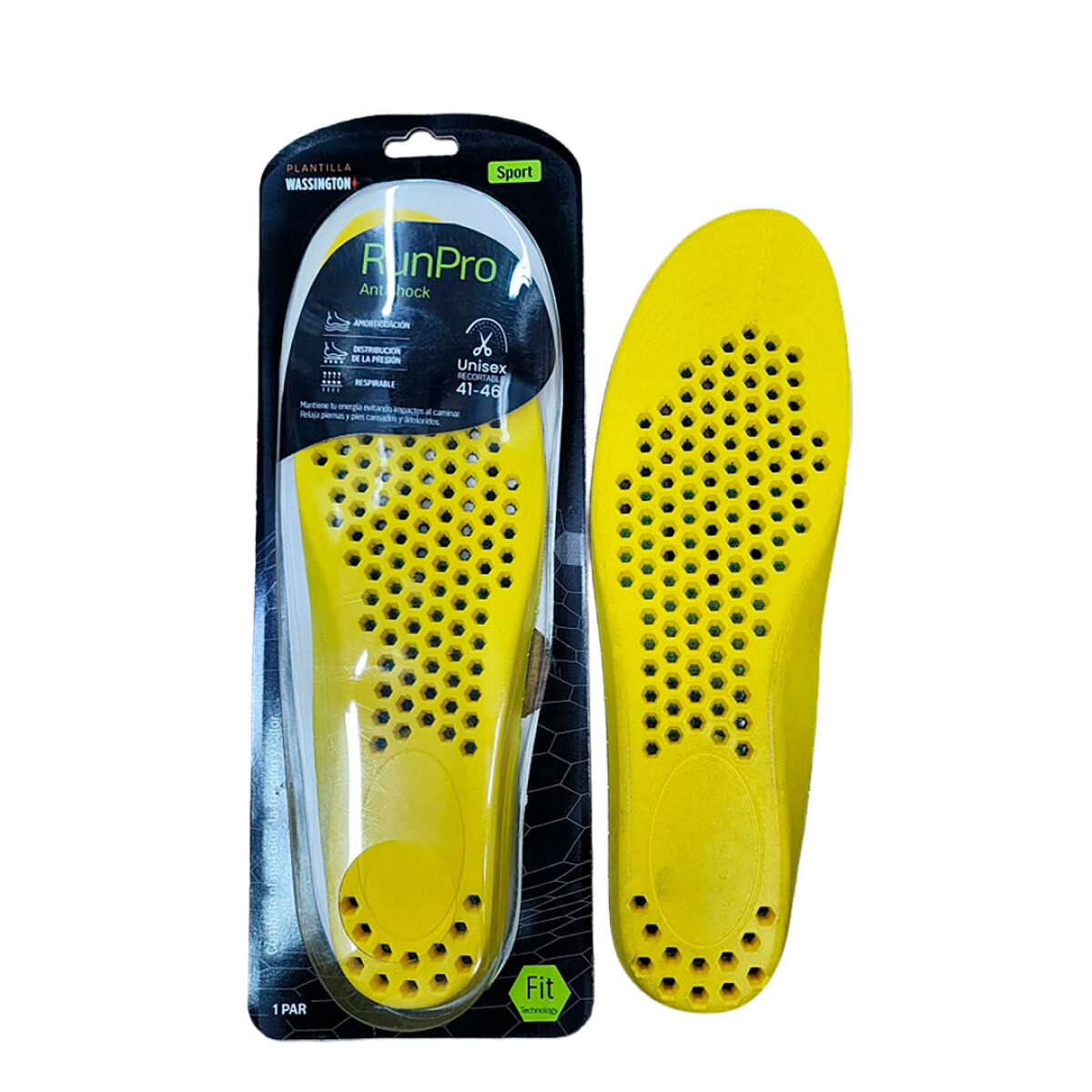 Plantilla de Hombre Wassington Run Pro - Amarillo - Negro 