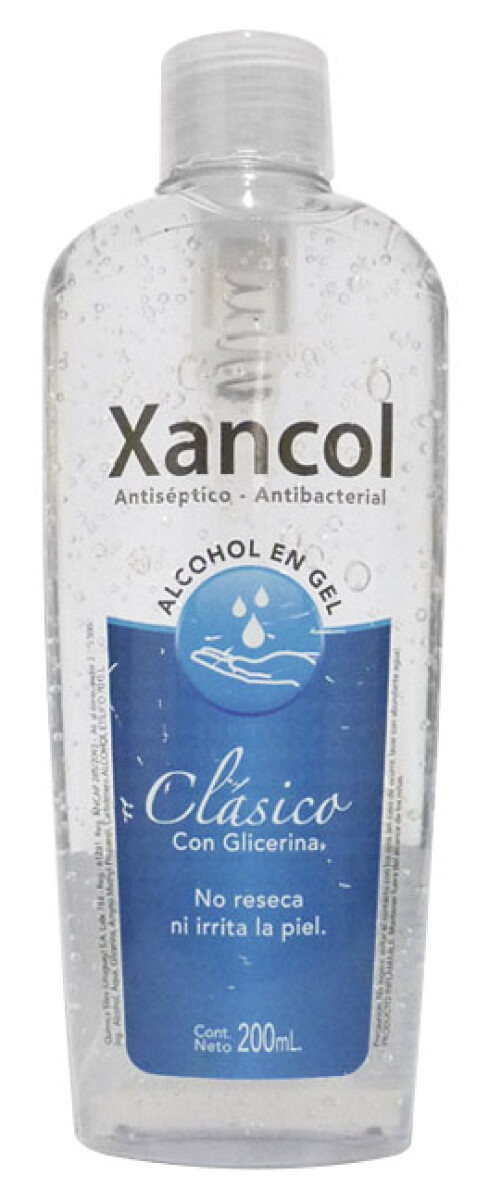 ALCOHOL EN GEL XANCOL C/VALVULA CLASICO C/GLICERINA 200 ML 