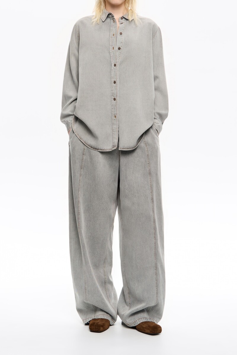 JEAN ANCHO Gris
