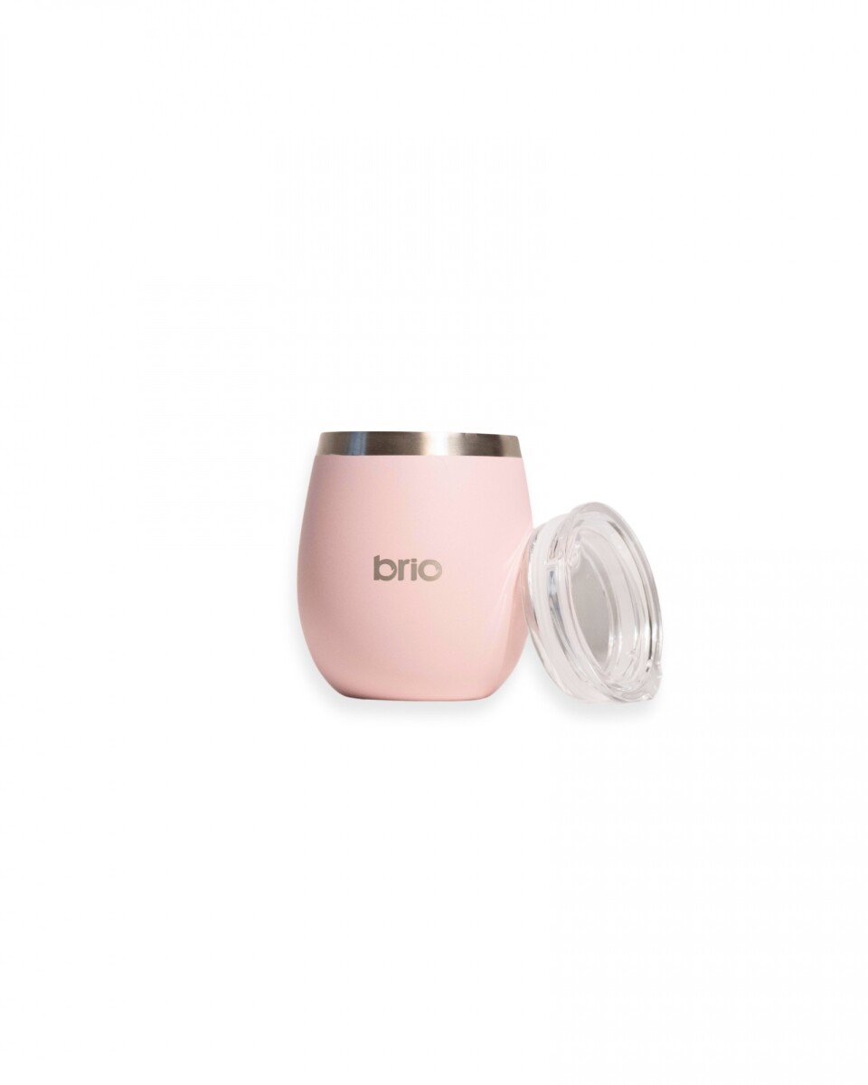Mate Con Tapa De Acero Inox brio Redondo - Rosa 