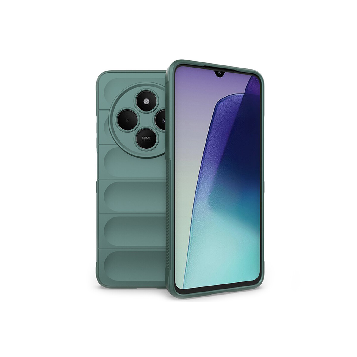 Protector para Xioami Redmi 14C engomado textura verde 