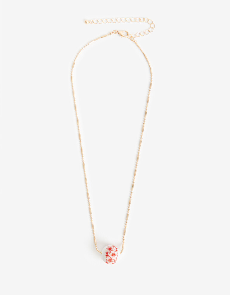 Cadena Corta con Dije Con Dijes Collar Con Dije Oriental - Dorado