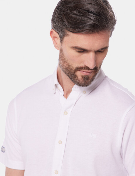 CAMISA LISA EN PIQUE Blanco