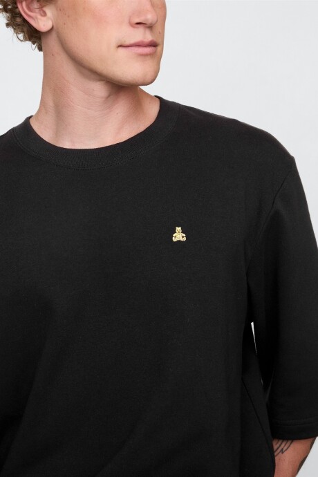 Remera Oversized Oso Brannan Hombre True Black