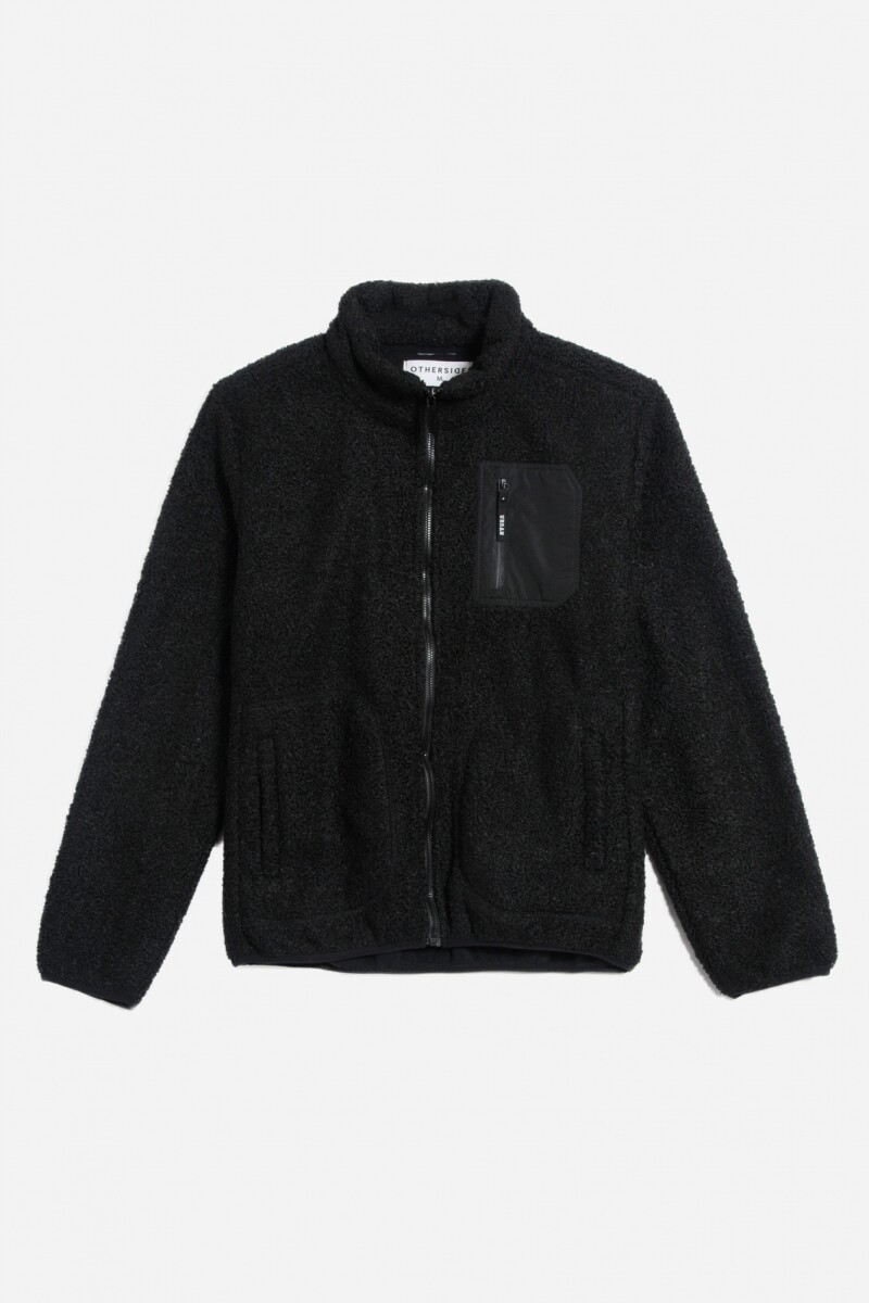 Campera en sherpa NEGRO