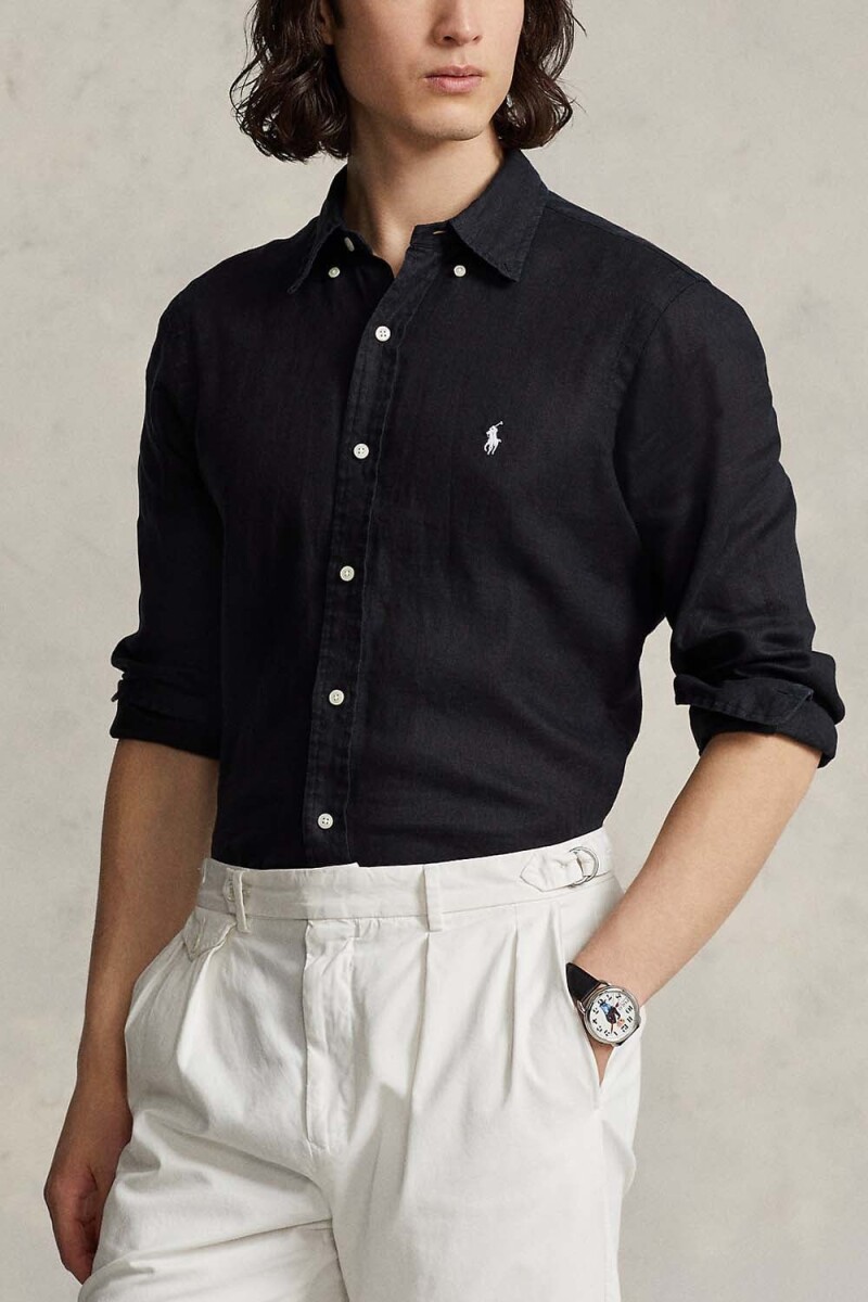 Camisa Lino Polo Ralph Lauren - Negro 