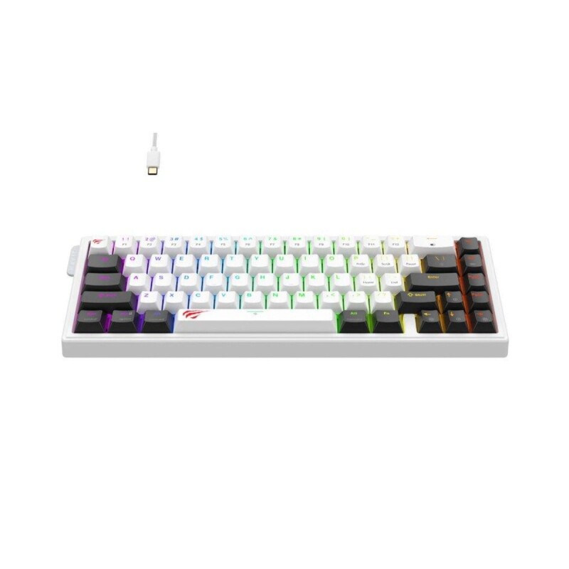 Teclado Gamer Havit KB900L Blanco y negro RGB Personalizable Teclado Gamer Havit KB900L Blanco y negro RGB Personalizable