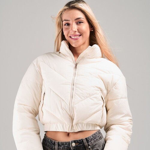 Campera Puffer Slowly Off White
