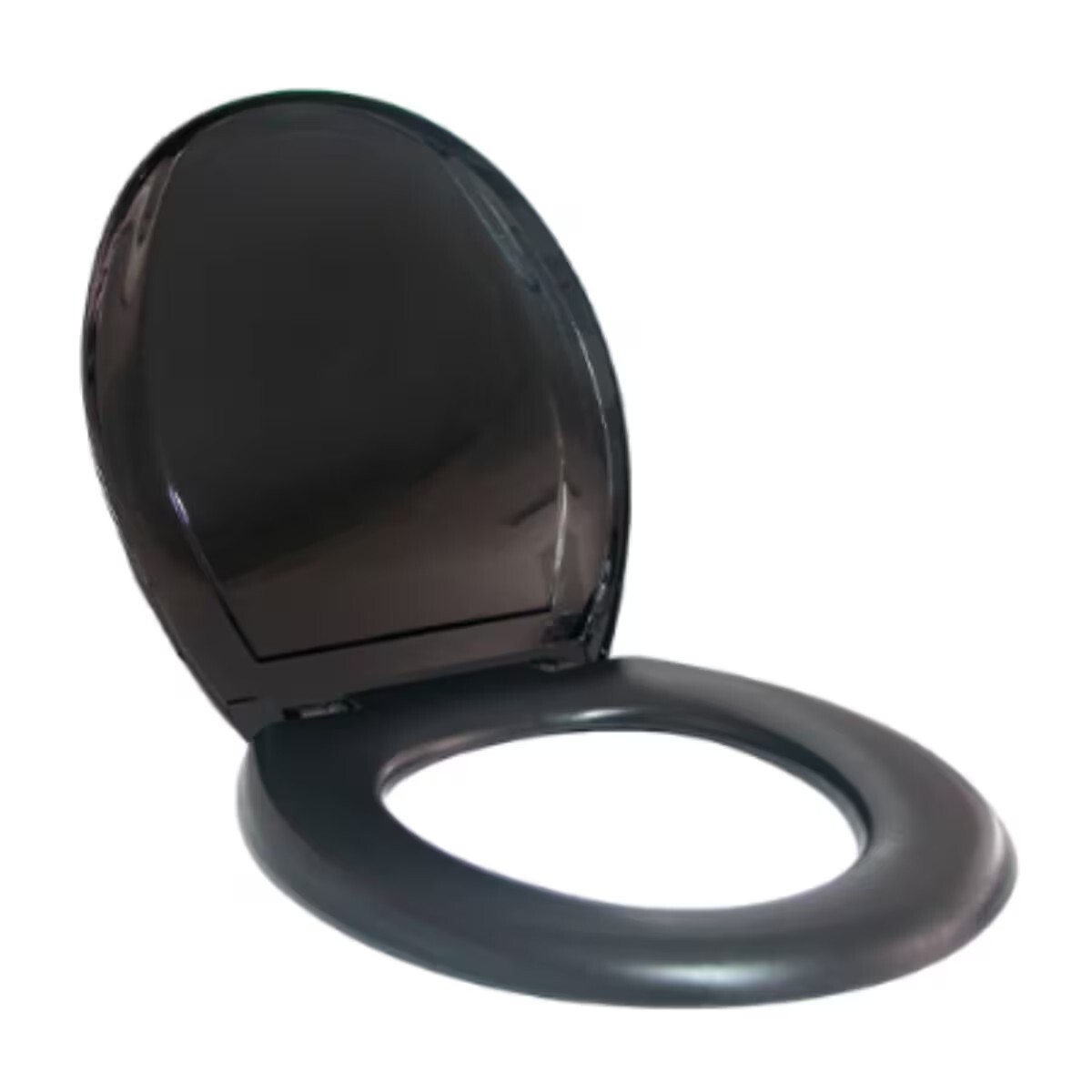 Tapa Inodoro Oval Plástica Acolchada Negro 