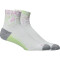 Medias Running Performance Run Sock Quarter Unisex White/hazy Lilac/glow Green