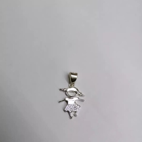 Colgante nena con zirconias Colgante nena con zirconias