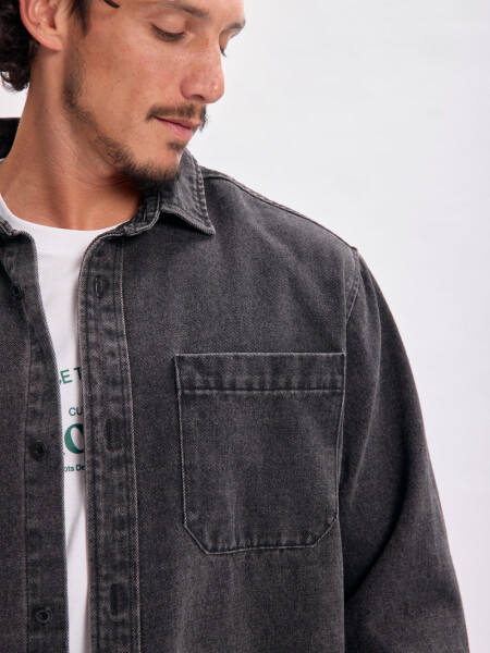 Sobrecamisa jean Negro