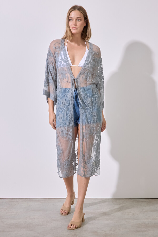 Kaftan Bordado GRIS