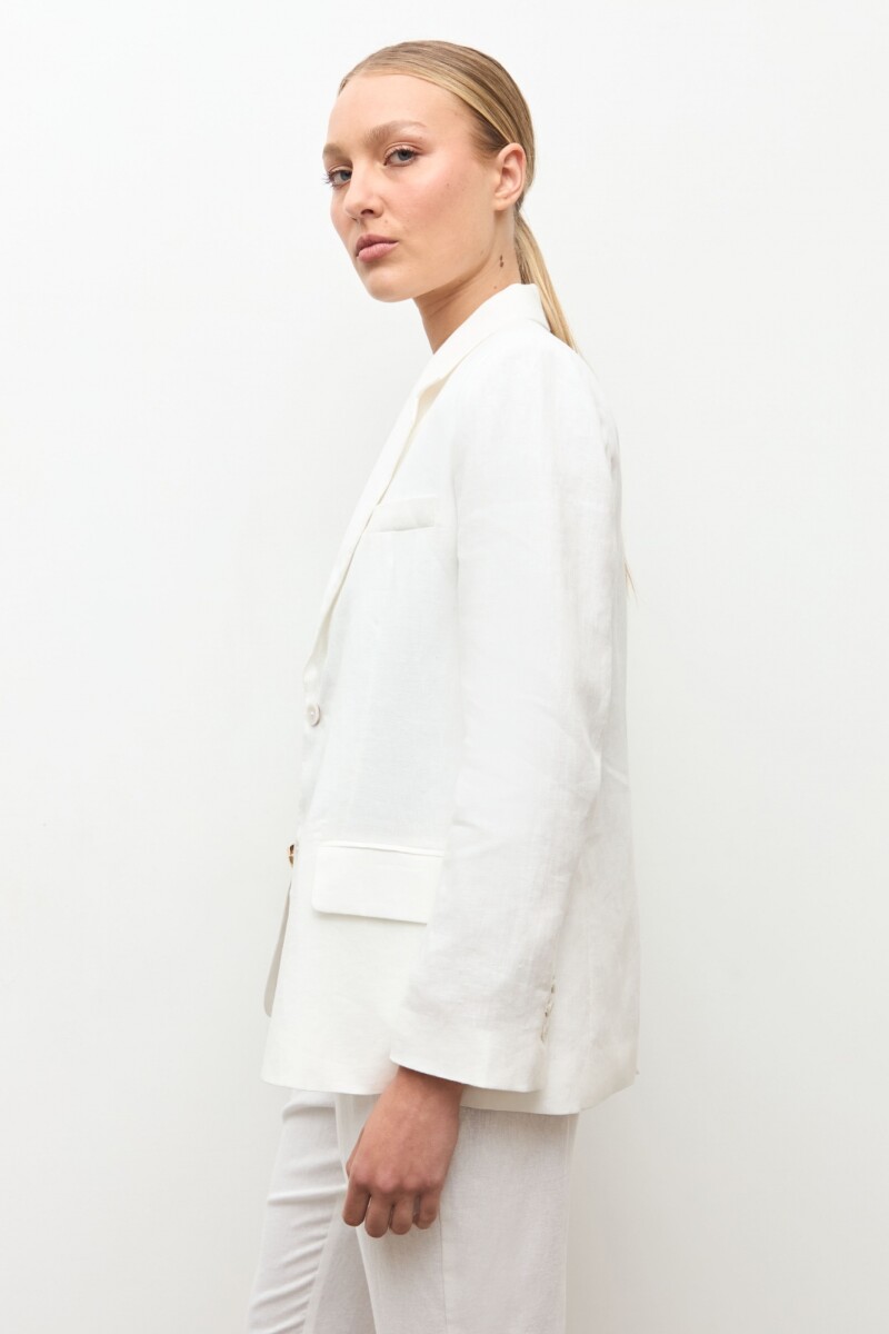 Blazer 100% Lino blanco