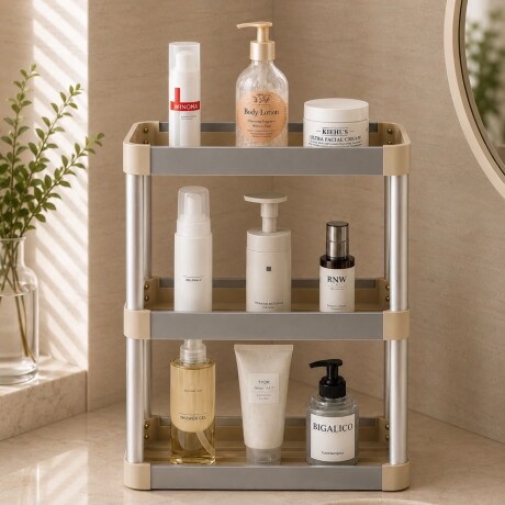 Organizador de Baño de 3 Niveles de Aluminio – Estante Multiuso Organizador de Baño de 3 Niveles de Aluminio – Estante Multiuso