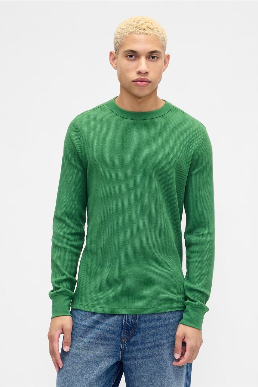 Remera Waffle Hombre Saratoga Green