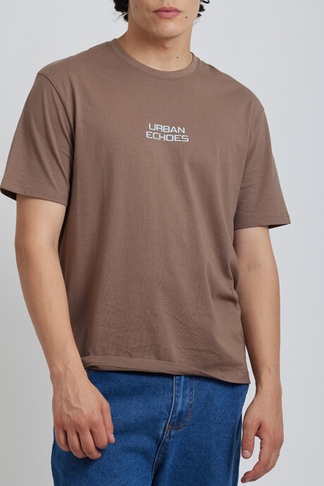 T-SHIRT M/C ECCO DIXIE Marrón Claro