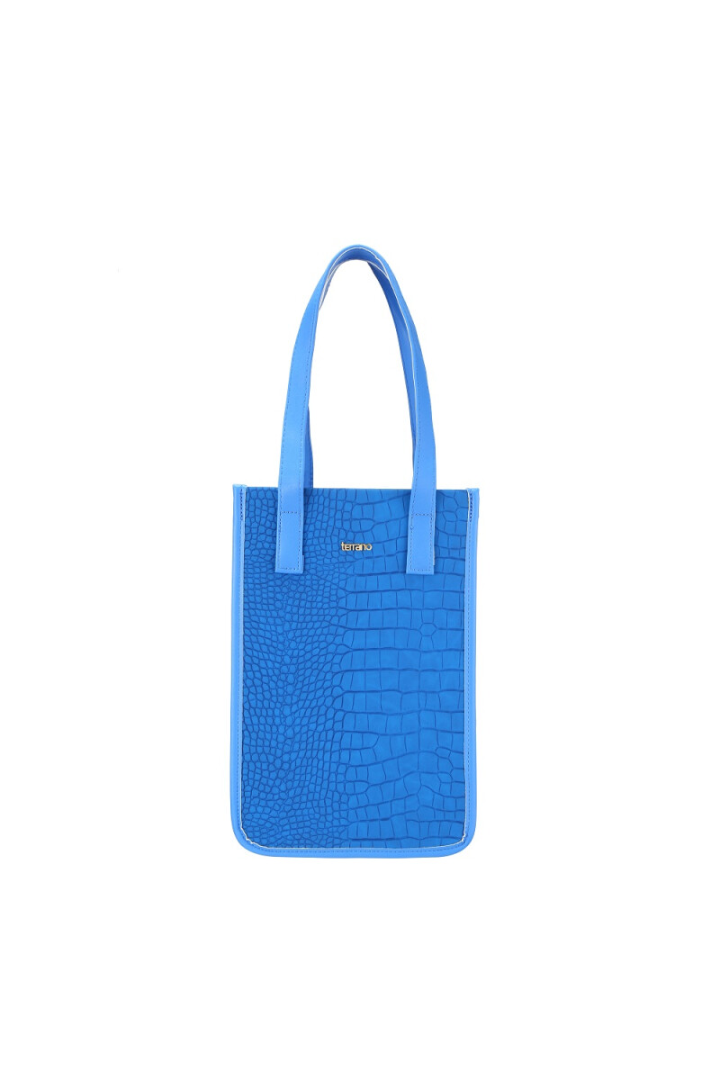 MATERAS BOLSITO TERRANO CROCO AZUL ELECTRICO