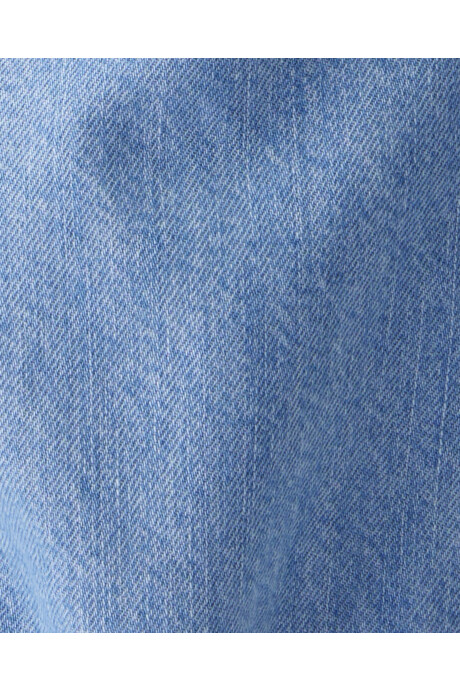 Enterito de chambray, escote en v Sin color