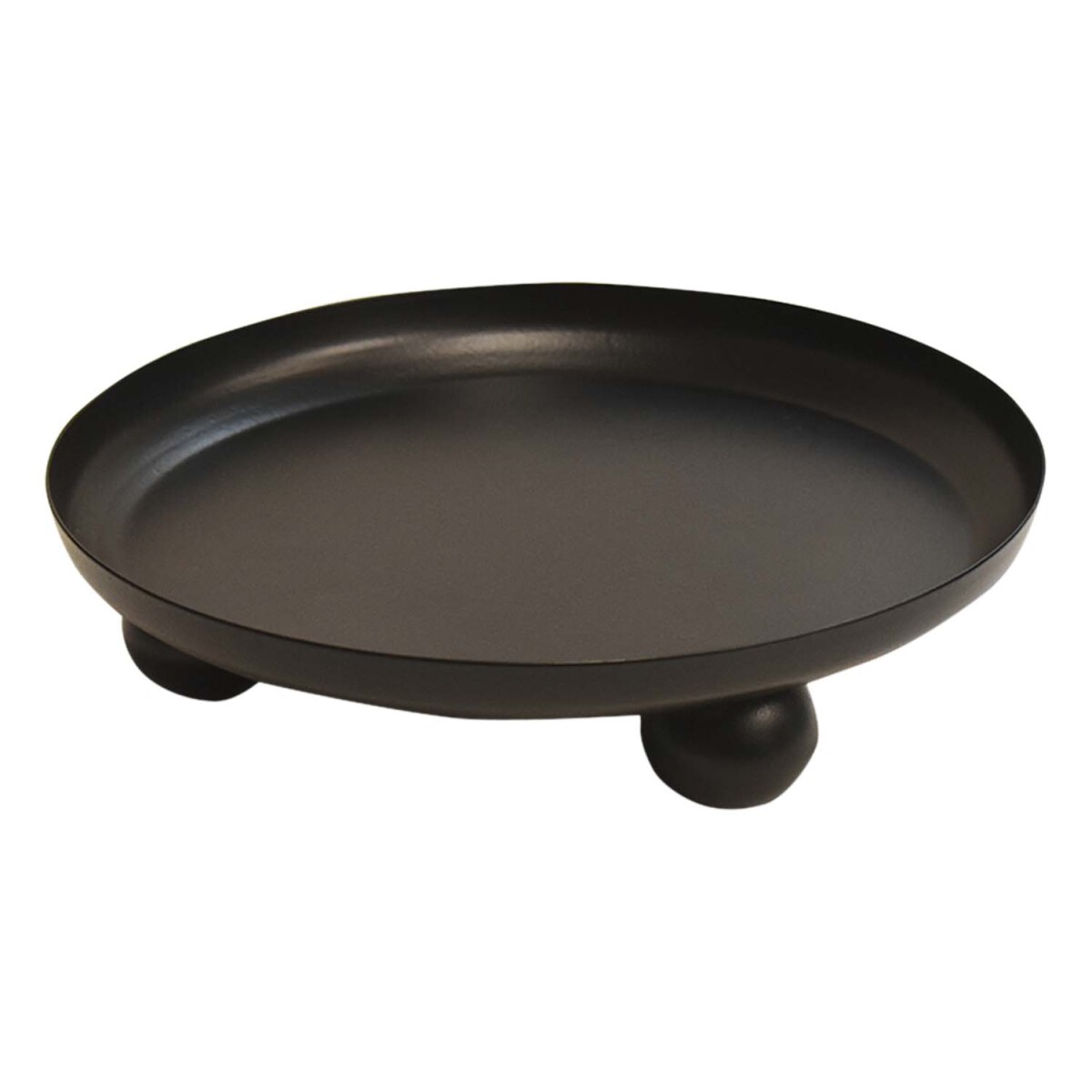 Adorno Plato Decorativo Grande Bajo Orbital en Metal p/ Deco - Negro 
