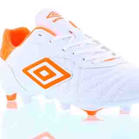 Championes de Fútbol 11 Hombre Umbro Touch FG Blanco - Anaranjado