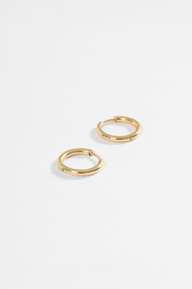Aros acero small dorado