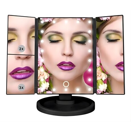 Espejo de Maquillaje Multiple y plegable táctil con Luz Led Espejo de Maquillaje Multiple y plegable táctil con Luz Led