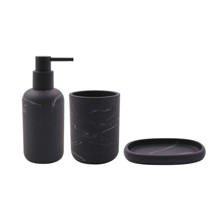Set x 3 Accesorio de Baño Resina Home Class Negro