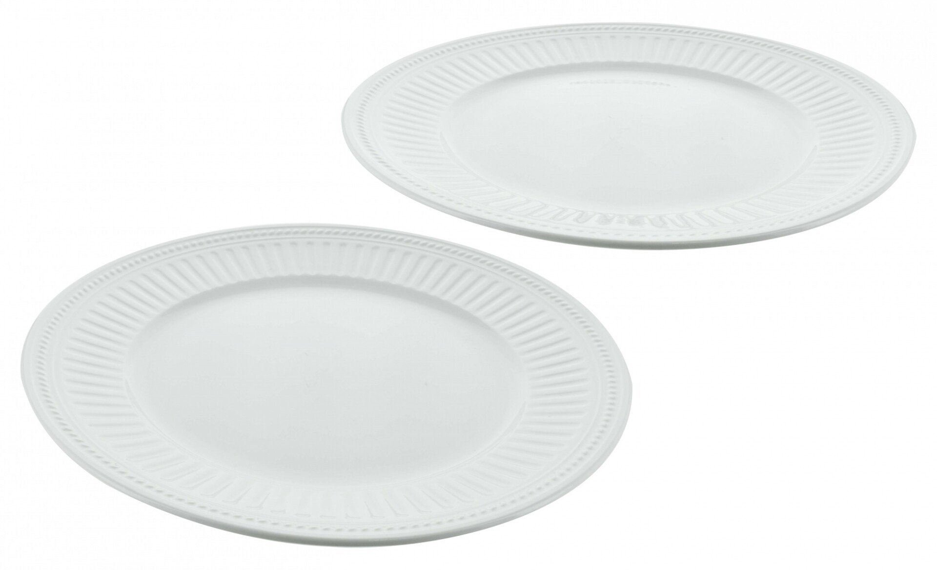 PLATO CERAMICA BLANCO BORDE LABRADO 27cm 