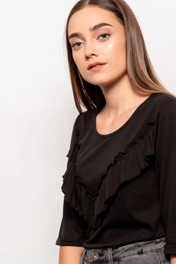 REMERA STONE Negro