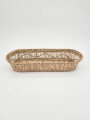 BANDEJA TEJIDA OVALADA MARRON