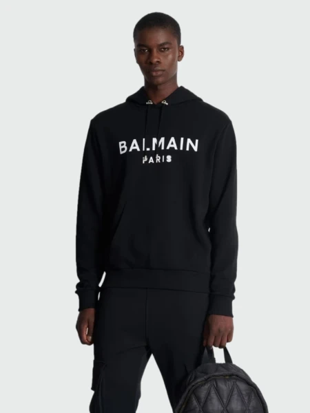 Balmain - Canguro con estapado Balmain Paris Negro