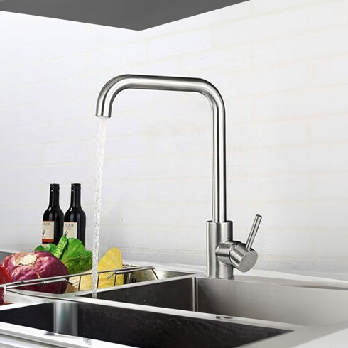 GRIFERIA DE LAVATORIO LINEA OBIDOS AQUALIA ACERO INOX 35MM GRIS-BRUSHED NICKEL