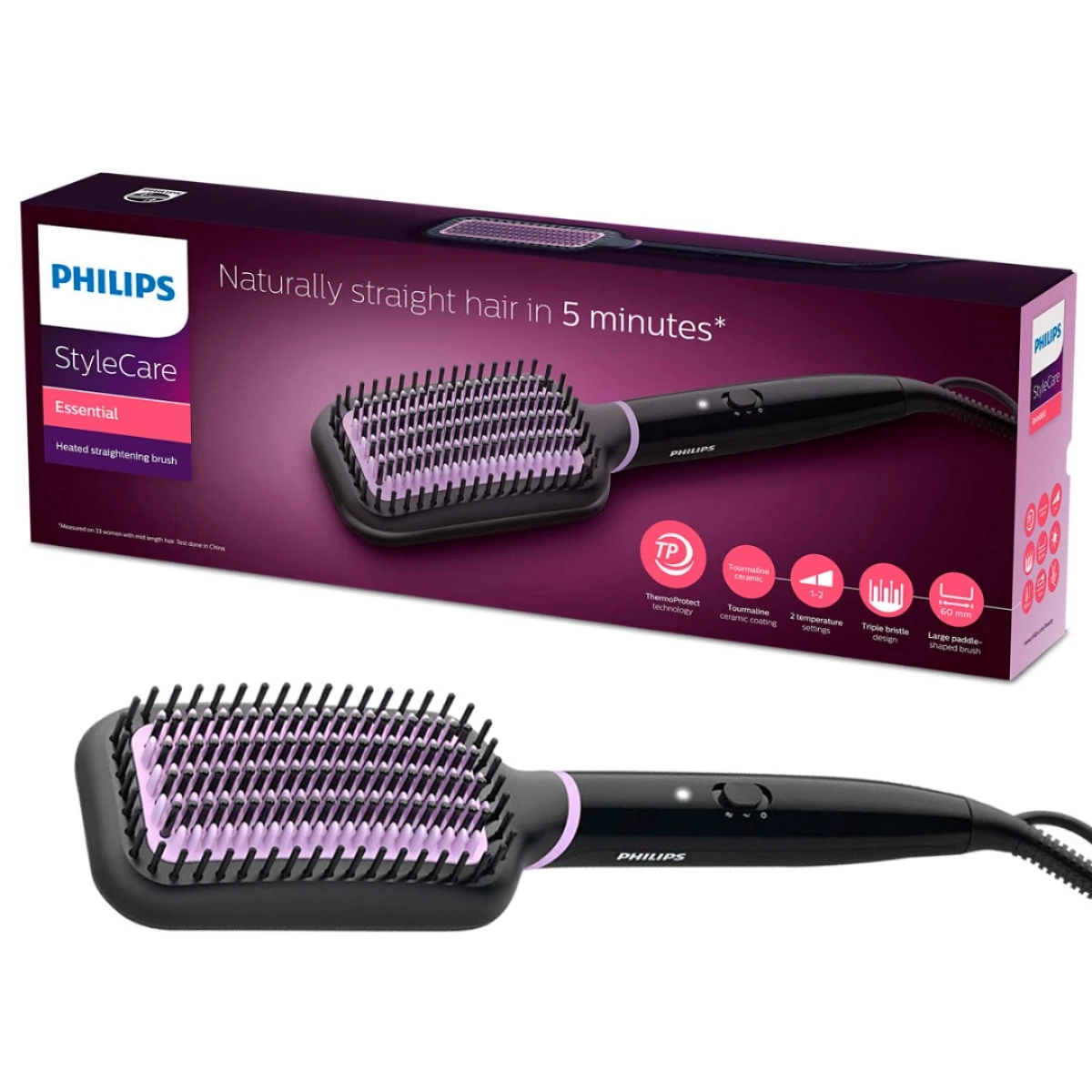 Cepillo Alisador Philips Tecnología Thermoprotect 