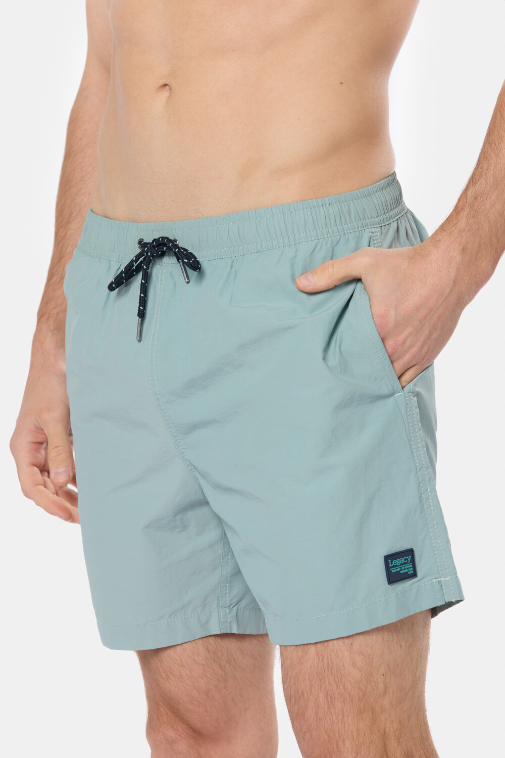 SHORT DE BAÑO LISO Denim